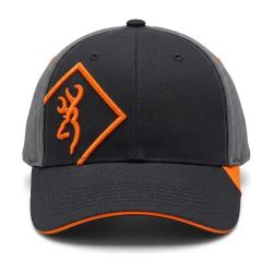 Casquette HELIOS coloris BLEU/ORANGE pour le tir sportif par temps ensoleill&eacute;.
