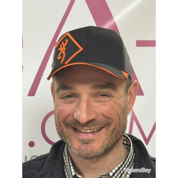 Casquette HELIOS coloris BLEU/ORANGE pour le tir sportif par temps ensoleill�.