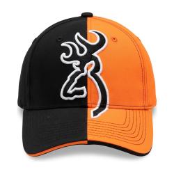 Casquette de chasse Browning Half Blaze noire et orange LIV GRATIS