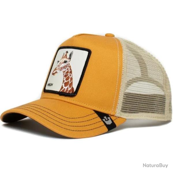 Casquette baseball arri�re ouvert avec patch animal - Girafe jaune