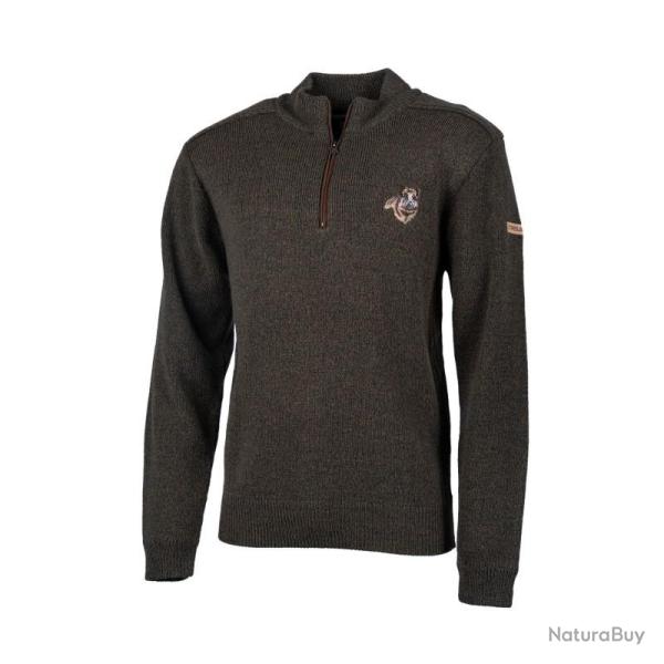 PULL LAINE COL ZIPP� Sanglier