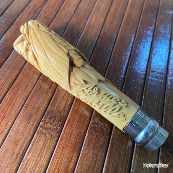 COUTEAU PLIANT MANCHE SCULPT� OPINEL CUSTOM