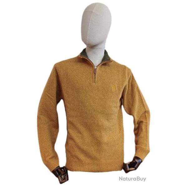 PULL LAINE COL ZIPP� "OCRE" LOVERGREEN
