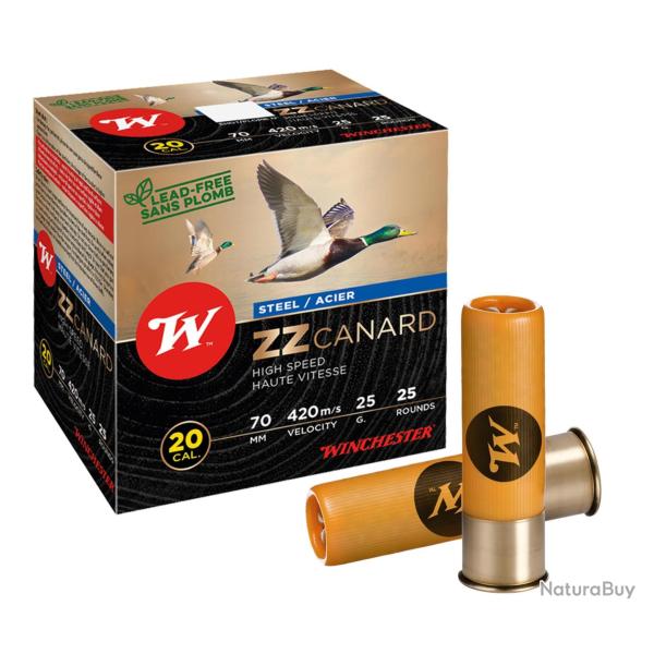 Cartouches Winchester ZZ CANARD - Cal. 20/70 ZZ CANARD Cal. 20-70, culot de 16,25 gr,N�4