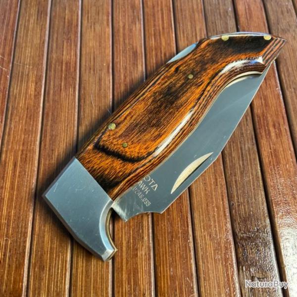 BEAU COUTEAU JAPON S. SAKURAI SEKI LAKOTA LIL'HAWK DANS SON FOURREAU EN CUIR D'ORIGINE COMME NEUF