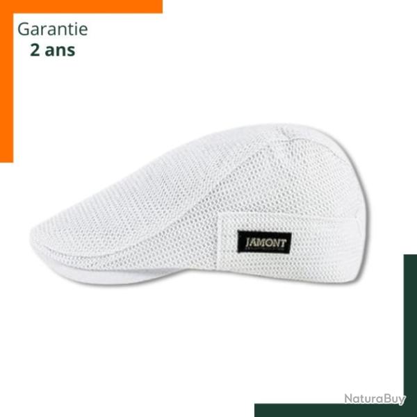 Casquette b�ret - Blanc -Tailles r�glables de 56 � 60 cm - Garantie 2 ans