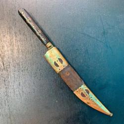 SUPERBE COUTEAU OTTOMAN, REGION COTIERE TURC MER EGEE, DATEE 1900 POUR COLLECTION