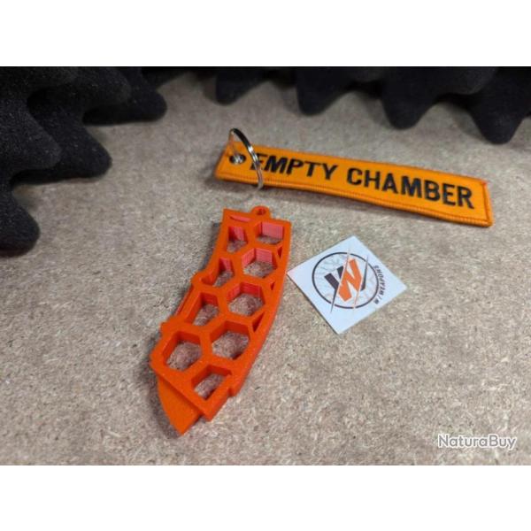 CZ 457  - Drapeau de s�curit� AJOUR� ORANGE  Flagazine Empty Chamber version 1 Yellow - Print 3D