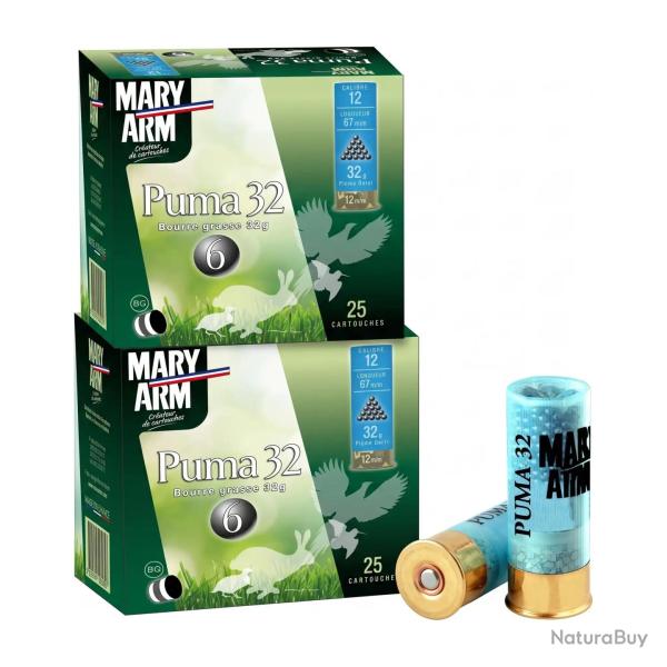 2X MARYARM PUMA 32 BOURRE GRASSE PLOMB DE LIV GRATIS