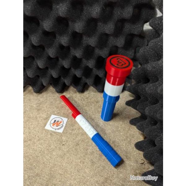 CZ 457  - START KIT - Prot�ge culasse avec couvercle Flag Fran�ais AVEC LOGO CZ + Guide baguette