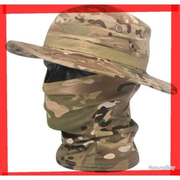 Ensemble Cagoule/Chapeau Camouflage