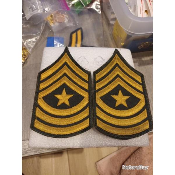 Lot de grades arm�e us SERGEANT MAJOR ORIGINAL