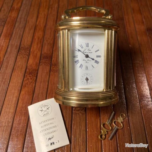 PENDULE DE VOYAGE HORLOGE L'�P�E  OVALE REVEILLE