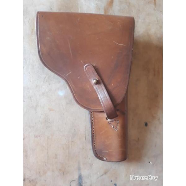 Holster cuir Luger P08 Guardsman M22 P10  fabrication franaise annes 70