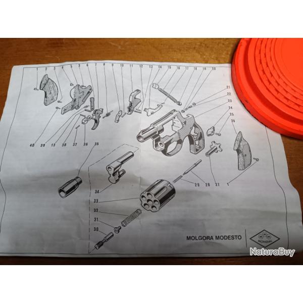 Molgora "Mondial" mod. 380 Camargue - Pi�ce - Notice d'origine