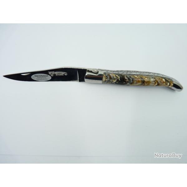 Couteau Laguiole en Aubrac 12 cm manche en molaire de Mammouth