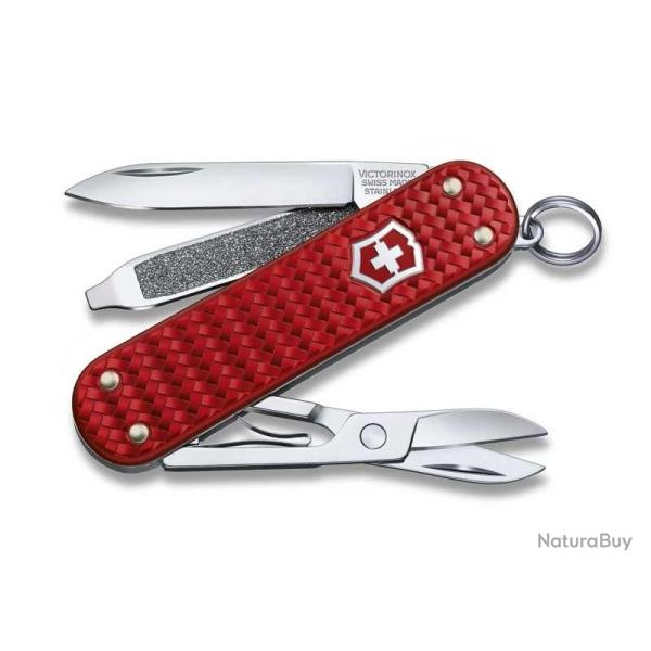 COUTEAU SUISSE VICTORINOX CLASSIC SD PRECIOUS ALOX ICONIC RED 5 FONCTIONS