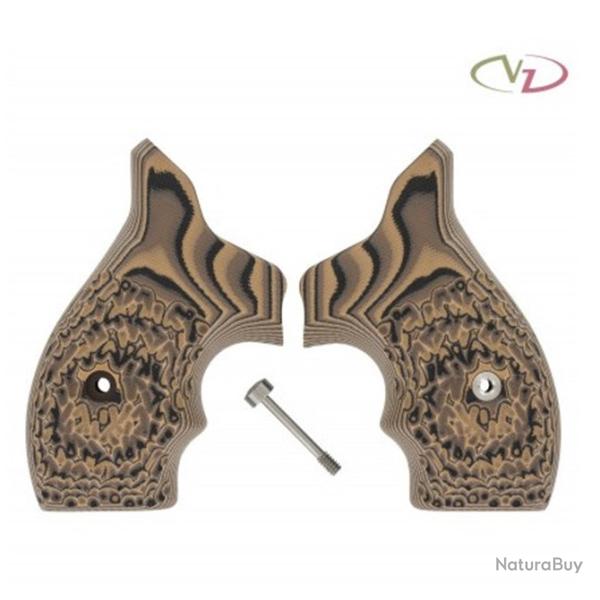 VZ Grips - Poign�e pour revolver Kimber K6 grip Stipple - Hyena Brown