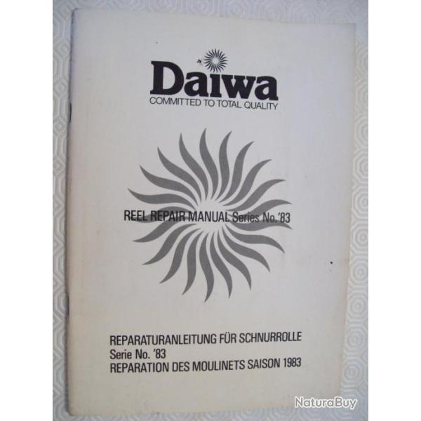 p�che catalogue de pi�ces d�tach�es pour moulinet DAIWA ann�e 1983