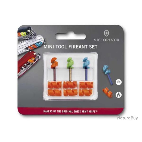 SET DE 3 FIRE STEEL PHOSPHORESCENTS VICTORINOX MINI TOOL FIREANT SET