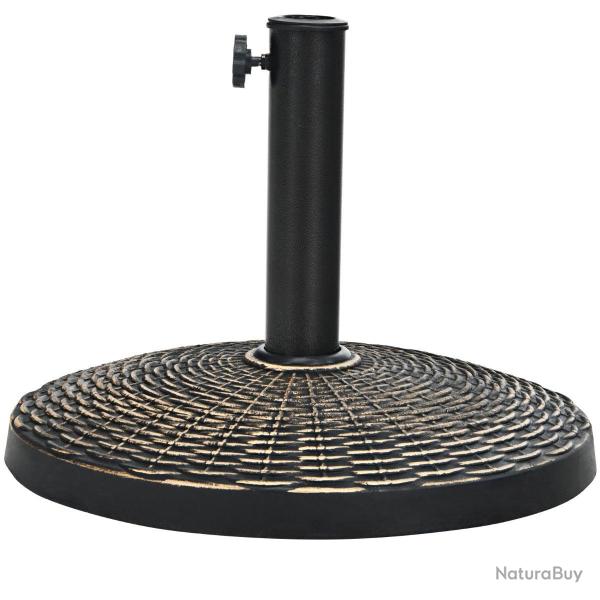 Base de parasol de patio 45 cm support de parasol ronde en rsine rsistant aux intempries pour po
