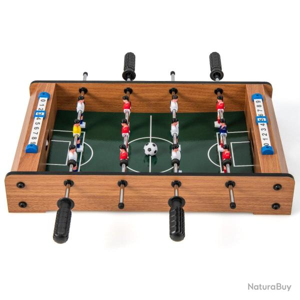 Baby foot adulte avec 2 panneaux de score 2 balles jeu de table soccer 51 x 30,5 x 9 cm 20_0007740