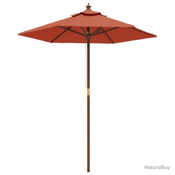 Parasol de jardin avec m�t en bois terre cuite 196 x 231 cm 02_0008362