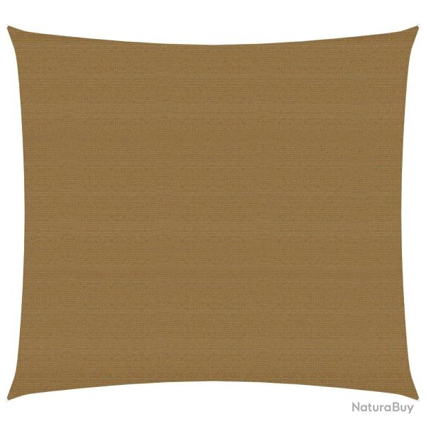Voile toile d'ombrage parasol 160 g/m� 2,5 x 2,5 m PEHD taupe 02_0009294