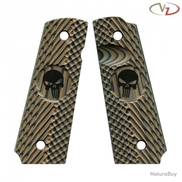 VZ Grips - Poign�e grav�e pour 1911 Punisher Operators II - Hyena Brown