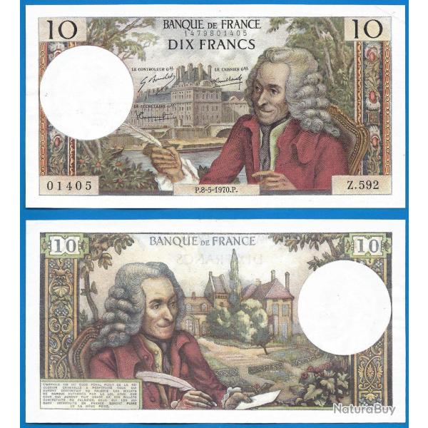 France 10 Francs 1970 8 Mai Serie Z Billet Voltaire Franc