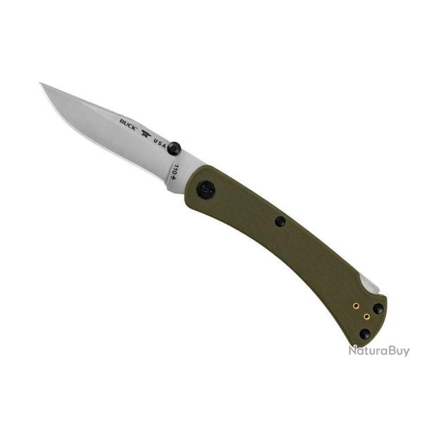 BEL1152 COUTEAU PLIANT BUCK KNIVES 110 SLIM PRO TRX G10 VERT NEUF