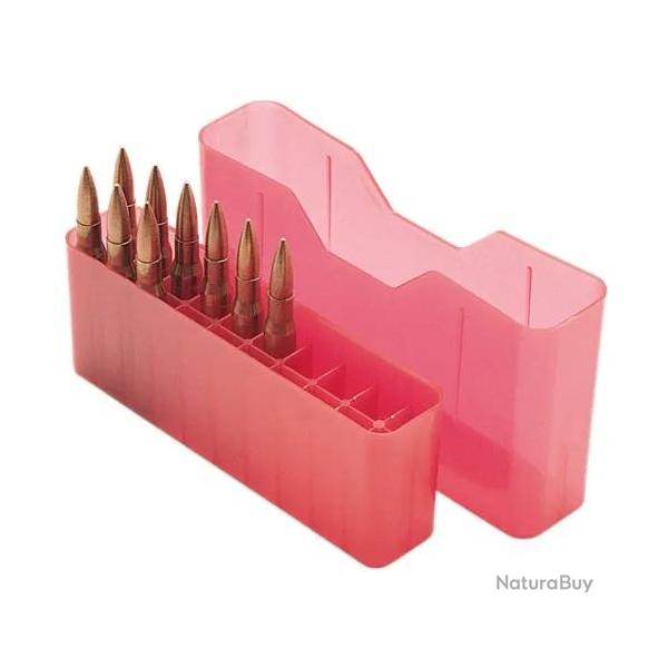 Bo�te De Rangement Pour 20 Balles De Chasse Calibre 30-06, 243Win, 270Win, 308Win-gris transparent