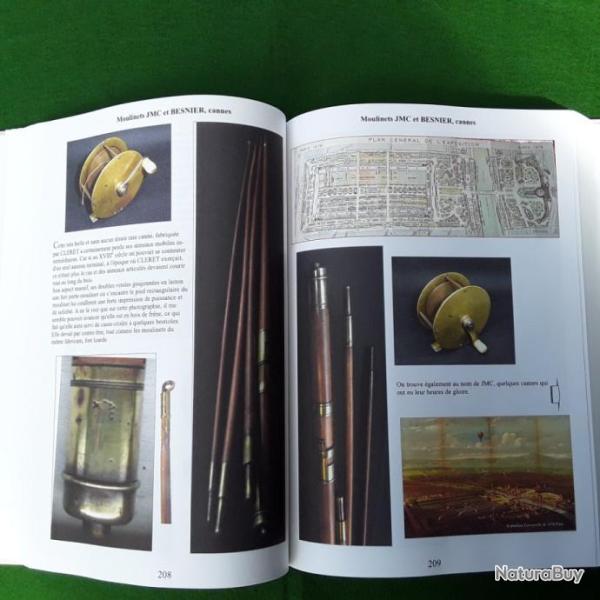 P�CHE, 530 pages sur l'histoire des moulinets anciens laiton, bois, cannes, leurres du 19em si�cle