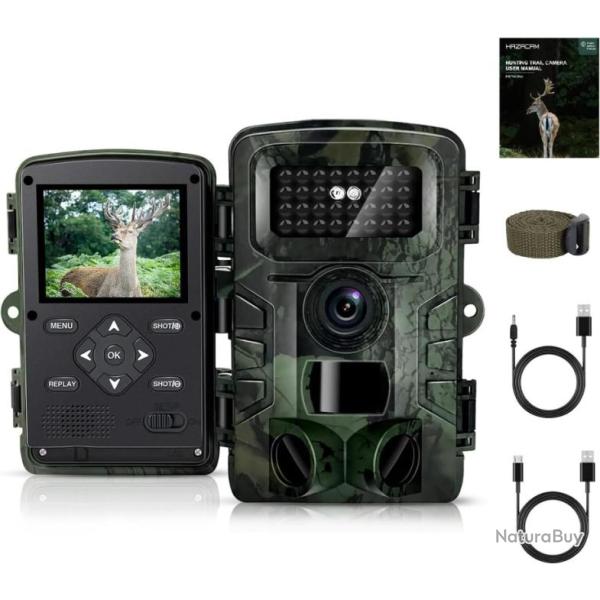 Cam�ra de Chasse 1080P HD LCD Vision Nocturne 34 LED �tanche IP66 Angle 120�
