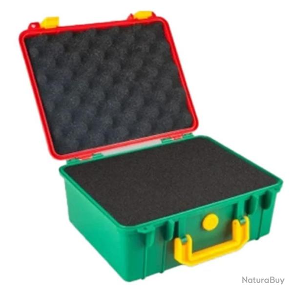 Mallette rigide avec mousse pr�d�coup�e 280x240x130mm - Rouge vert jaune