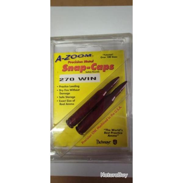 2 DOUILLES  AMORTISSEUR ALU - CALIBRE 270 WIN  - NEUF