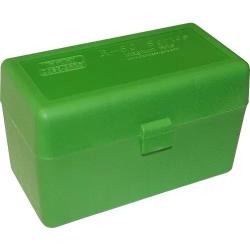 Bo&icirc;te De Rangement Pour 50 Balles De Chasse Calibre 300Win Mag, 7mm Rem Mag-bleu