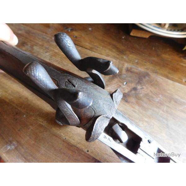 fusil  juxtapos� a broche cal 16