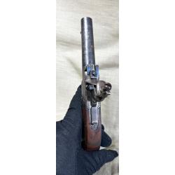 Beau pistolet &agrave; silex de voyage - Fin XVIII i&egrave;me si&egrave;cle - TB &eacute;tat
