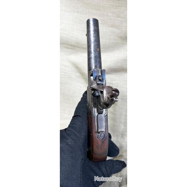 Beau pistolet � silex de voyage - Fin XVIII i�me si�cle - TB �tat