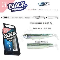 COMBO BLACK MINNOW 7 CM N&deg;1 FIIISH 7 cm / 3 g Ghost Minnow