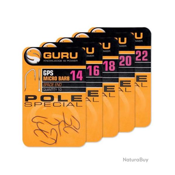 GURU HAME�ON POLE SPECIAL HOOK MICRO BARBED / SPADE END GURU 16