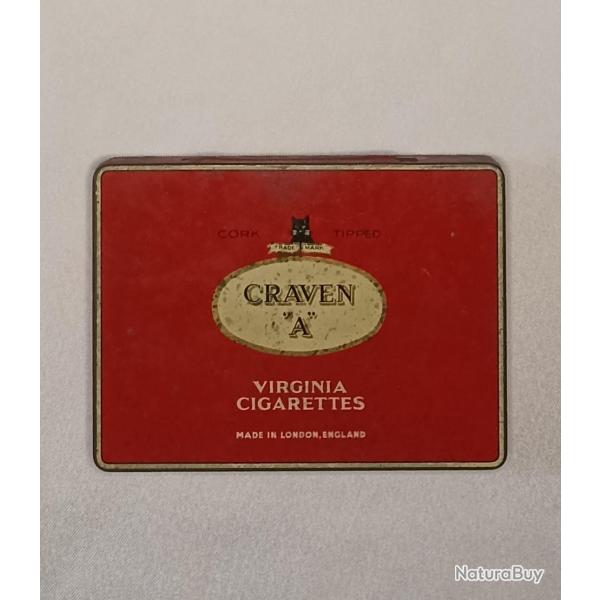 Boite  cigarettes anglaise CRAVEN"A" GB 39/45
