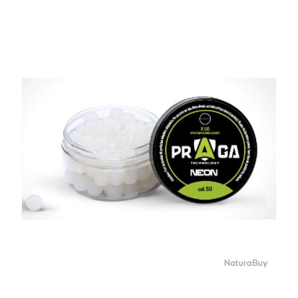 opdef! Billes phosphoresentes vertes PRAGA cal.50 par 50