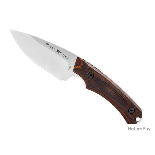 BEL1240 POIGNARD BUCK KNIVES ALPHA HUNTER LAME ACIER 9CM MANCHE NOYER NEUF