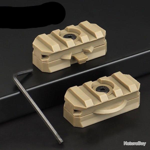 Adaptateur lampe casque 360 degr�s 19mm - Marron