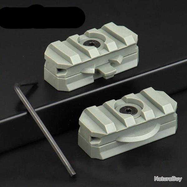 Adaptateur lampe casque 360 degr�s 19mm - Gris