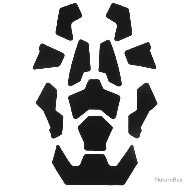 Autocollants casque coupe haute 11 pcs - Noir