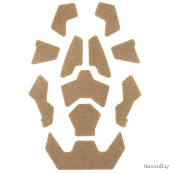 Autocollants casque coupe haute 11 pcs - Marron