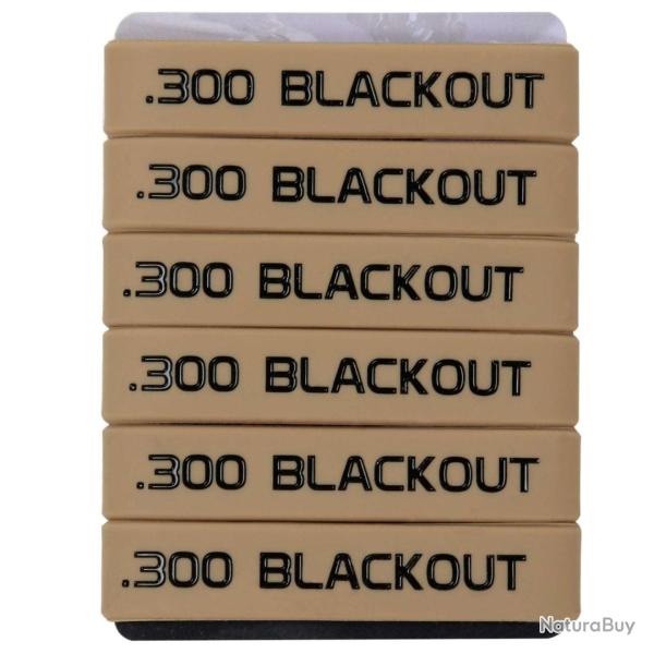 Bande marquage chargeur 6/12 5.56 Nato 300 - .300 Noir(2) 6 pcs